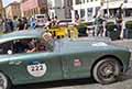 Aston Martin DB 2 del 1953 equipaggio Patrizio DEI TOS e Matteo DEI TOS alle Mille Miglia 2021, slilata a Reggio Emilia con il numero di gara 222