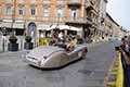 Jaguar XK 120 OTS Roadser Alloy del 1949 con il driver Stefan RYBCZYNSKI e codriver Sabrina RYBCZYNSKI alle Mille Miglia 2021, passaggio in Via Emilia a Reggio Emilia con il numero di gara 147