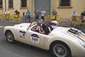 MG A del 1956 con il driver Richard CARTWRIGHT (GB) e codriver David EREIRA (GB) alla 1000Miglia 2021, passaggio della Frecci Rossa a Reggio Emilia con il numero di gara 389
