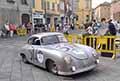 Porsche 356 1500 Coup del 1952 con il duo norvegese Leo DEN BROK e Joep DEN BROK alle Mille Miglia 2021, slilata a Reggio Emilia con il numero di gara 213