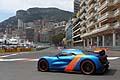 Renault Alpine A110-50 concept che affronta la curva in uscita dal tunel nel Monaco Gran Prix di Formula 1