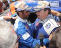 Il vincitore della Dakar 2011 Al-Attiyah che abraccia Sainz - photo credit DPPI