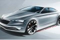 La coup cinque porte VisionC, elegante e dinamica, anticipa il futuro orientamento estetico di Skoda. 