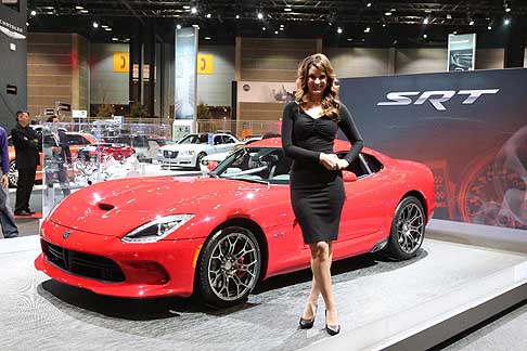 Dodge - Dodge Viper SRT and model at the Chicago Auto Show 2013