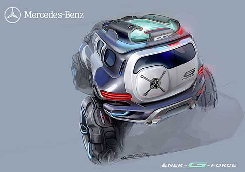 Mercedes - Mercedes Ener G-Force off-road for tomorrow alimentato ad acqua sul tetto