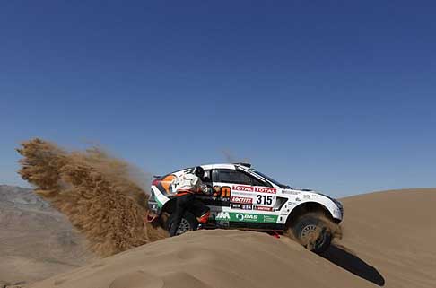 Dune di sabbia - Dakar 2012 12 stage - tra Arequipa e Nazca con la Mitshubishi Racing Lancer con driver Erik Van Loon