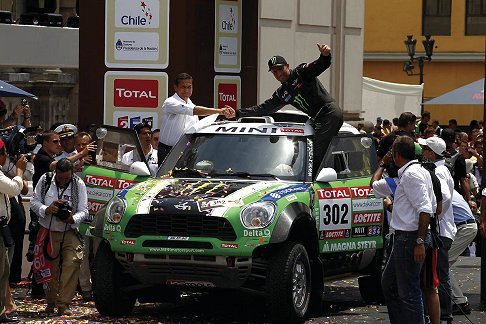 Mini Racing - Dakar 2012 vincitore Stephane Peterhansel su Mini All4 Racing green car