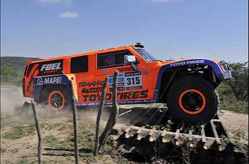 Dakar 2013 - Dakar 2013 9^ tappa con il fuoristrada Hemmer H3 per il Rally che v da San Miguel de Tucuman a Cordoba in Argentina