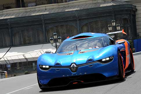 Renault - Renault Alpine A110-50 concept test drive in pista il giorno prima delle qualifica di Formula 1 nel GP di Monaco