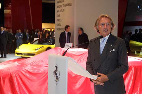 Ferrari - Stand Ferrari al Motor Show di Francoforte con Luca Cordero di Montezemolo