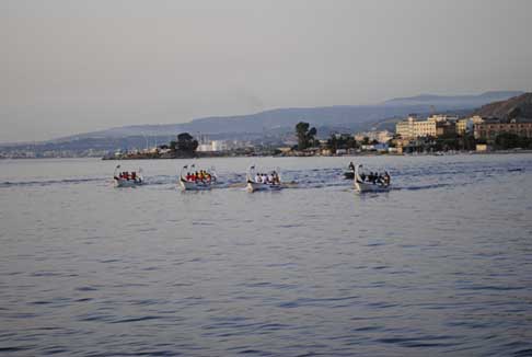 Reggio Calabria - Finale della Regata del Mediterraneo 2012 con i cinque equipaggi