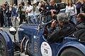 Aston Martin Le Mans del 1933 con il driver Erejomovich e co-driver Gallo arrivo a Siena delle 1000 Miglia 2013