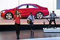 American pop duo Karmin at the presentation of the new Mercedes CLA in Geneva 2013