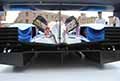 Auto da competizione Dallara P118 lMP1 posteriore al Motor Valley Fest 2021 di Modena in Piazza Grande