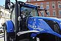 Trattore a Metano New Holland T6 Methan Power Tractor esposto in Largo SantAgostino a Modena al Motor Valley Fest 2024