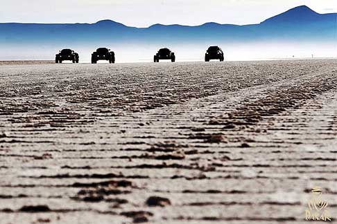 Dakar 2015 - Bolivia Cile traccito auto 8^ tappa sulle saline per la Dakar 2015