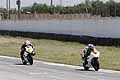 Moto sul rettilinio che si sfidano nella pista di Binetto (Ba) Levante Circuit